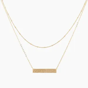14K Gold Plated Chic Layering Necklace for Women