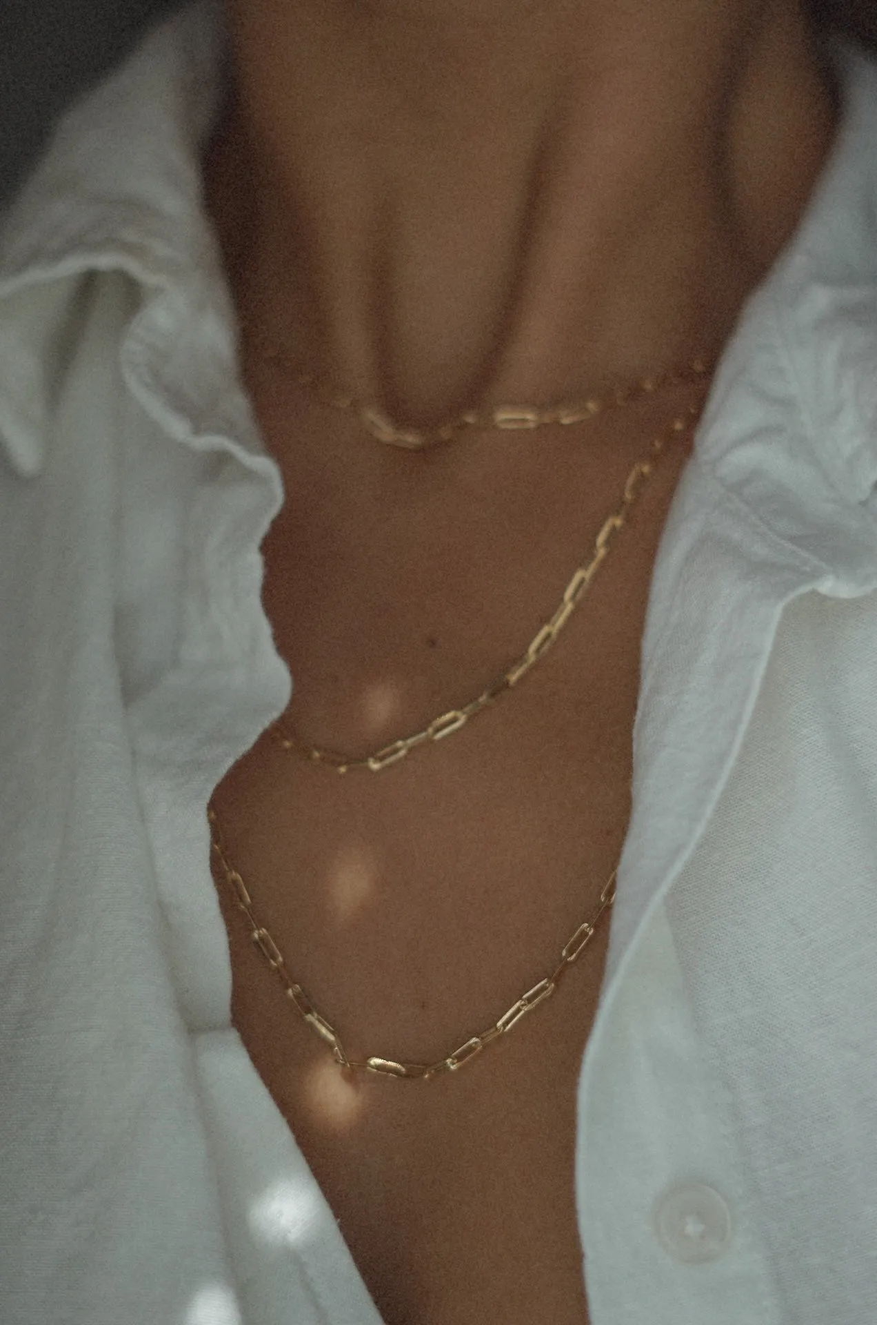 18k Gold Layered Chain Necklace