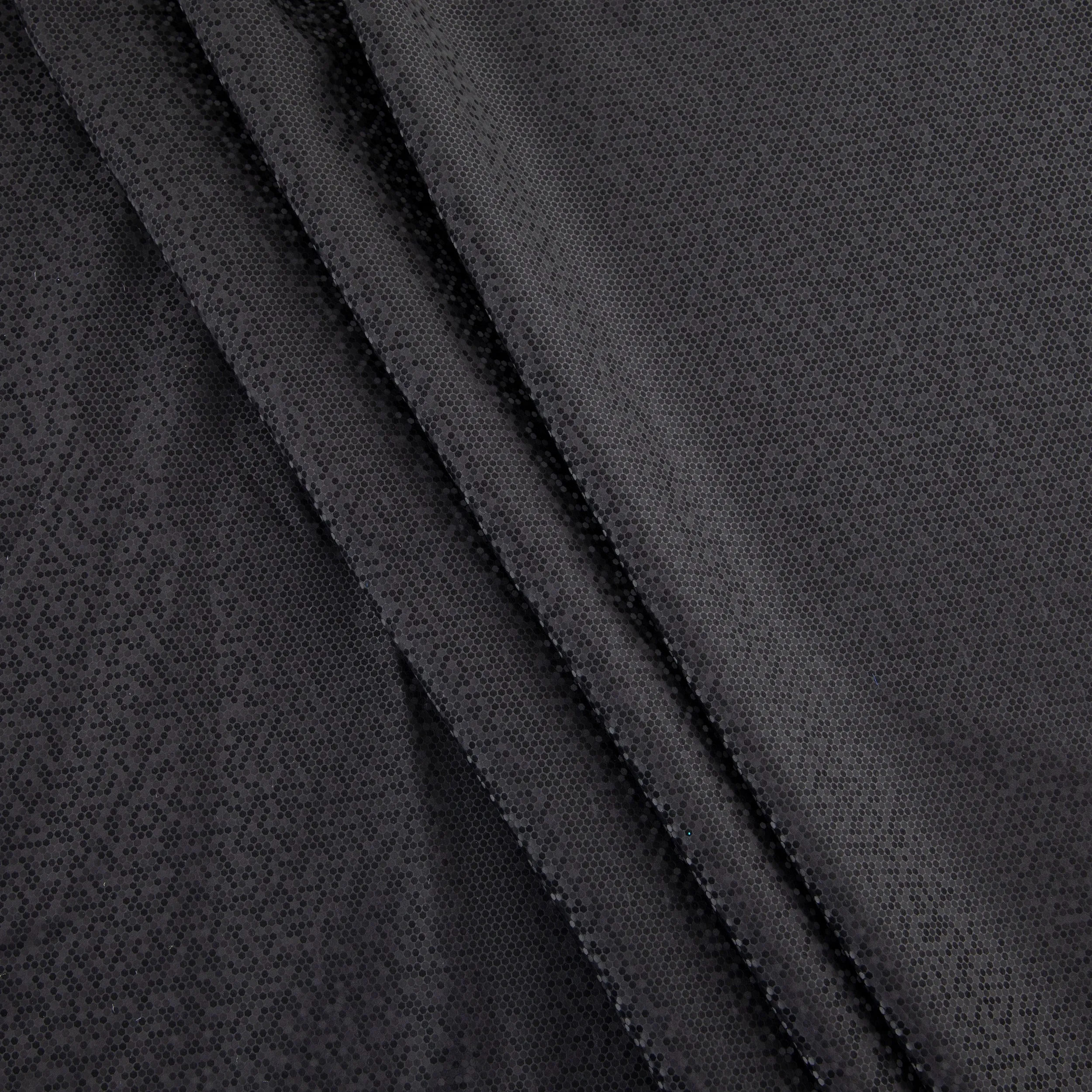 4-Way Stretch Fabric, Pixel Pattern, Black