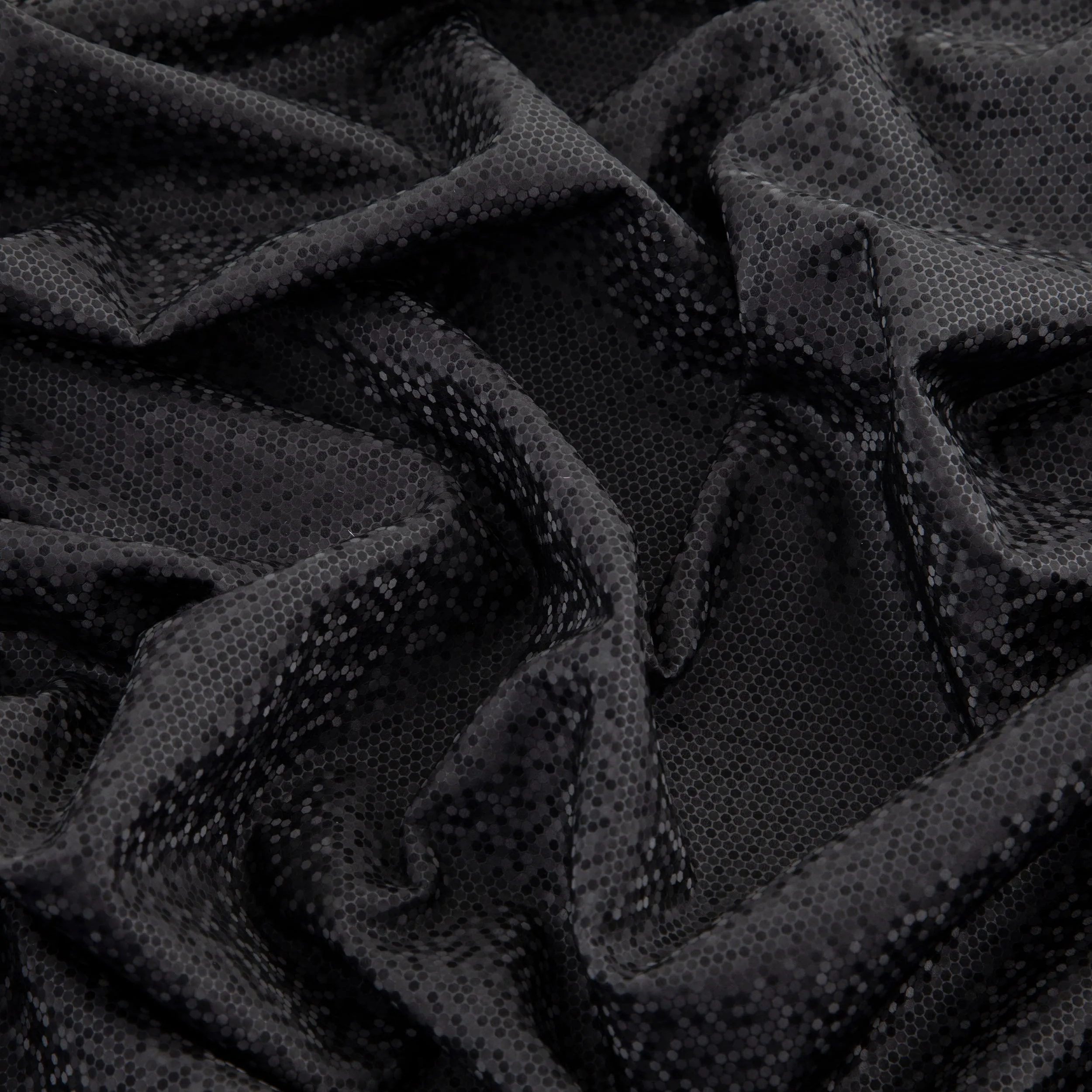 4-Way Stretch Fabric, Pixel Pattern, Black