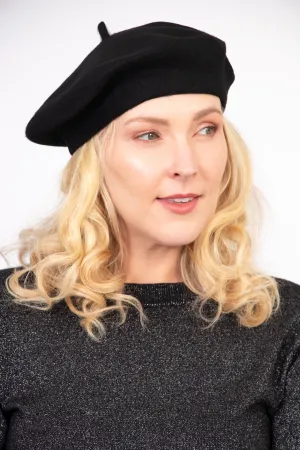 Amelie Classic Beret - Black