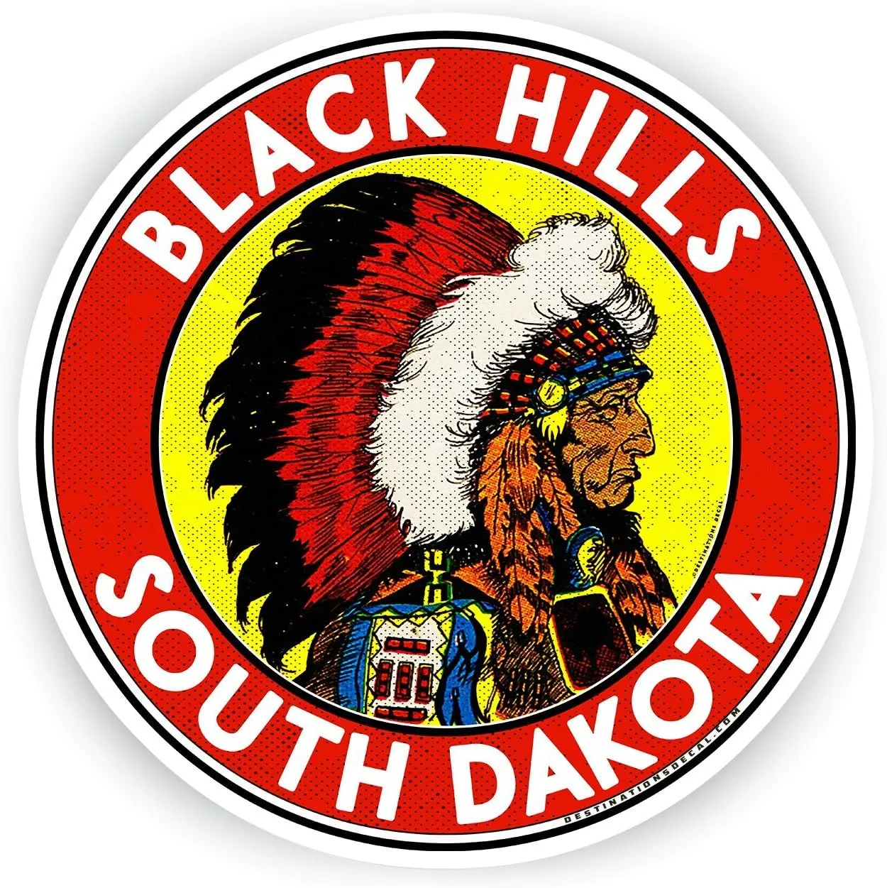 Black Hills 3" Vinyl Decal South Dakota Laptop, Cell, Truck Sticker for Windows, Cars, Trucks