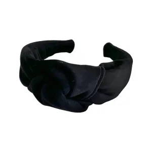 Black Suede Knotted Headband