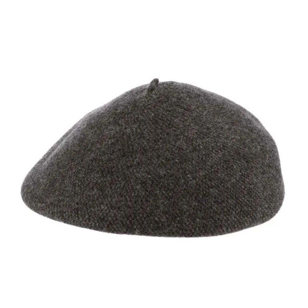 Boiled Wool Beret with Stalk - Scala Hats