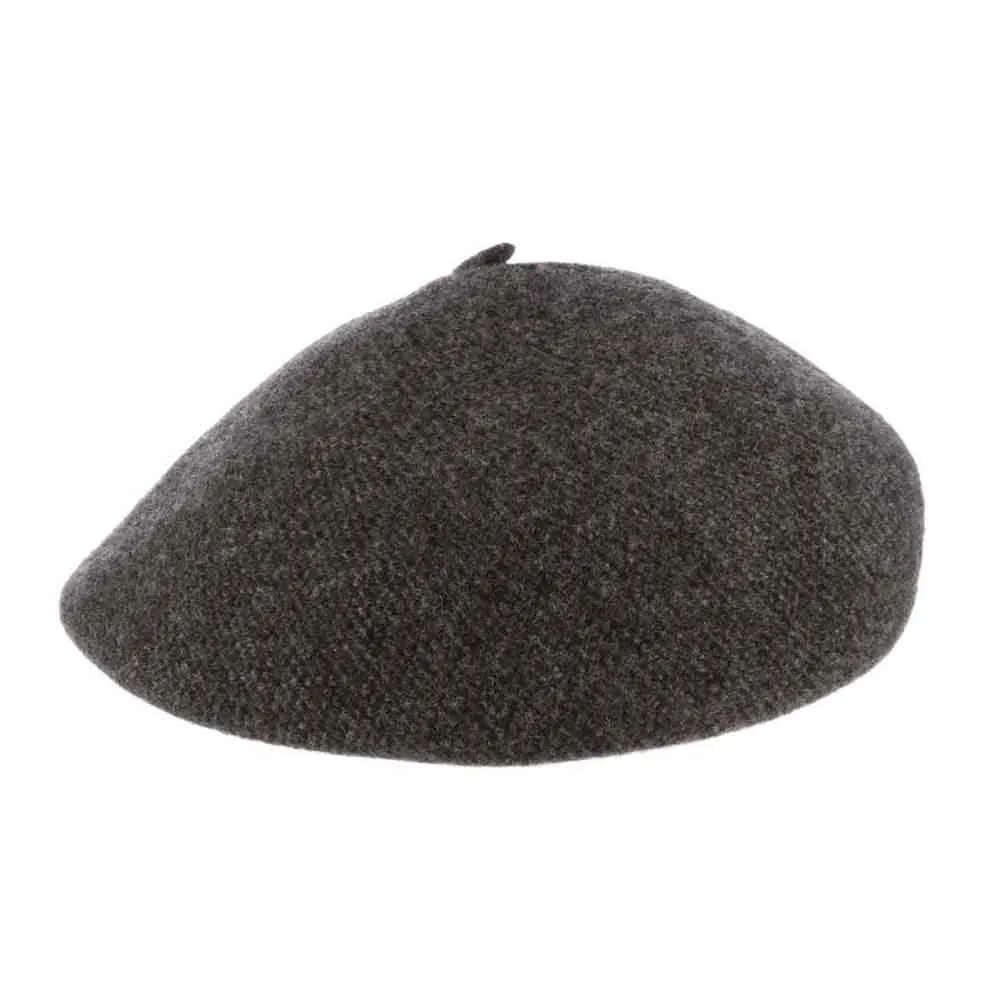 Boiled Wool Beret with Stalk - Scala Hats