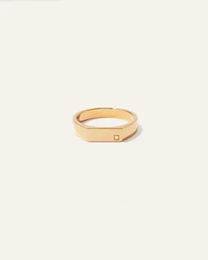 Bold Asymmetrical Pave Diamond Ring
