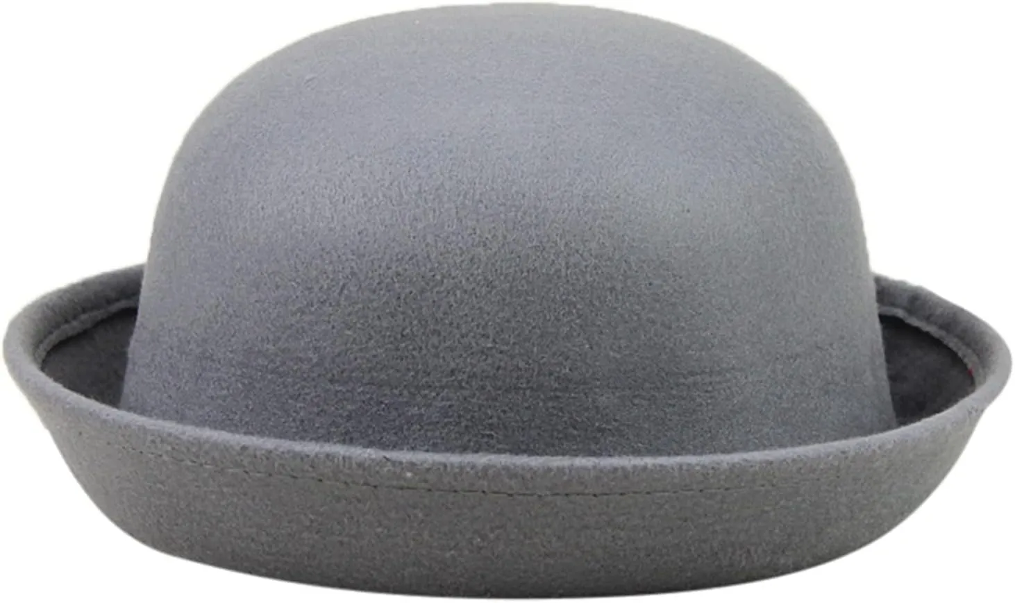 Classic Round Bowler Hats for Men & Women Vintage Roll-up Brim Cloche Hat Fashion Fedora Bucket Caps