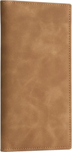 CoBak Premium Leather Checkbook Cover - RFID Blocking, Classic Design, Slim & Durable - Perfect for Personal & Business Checks
