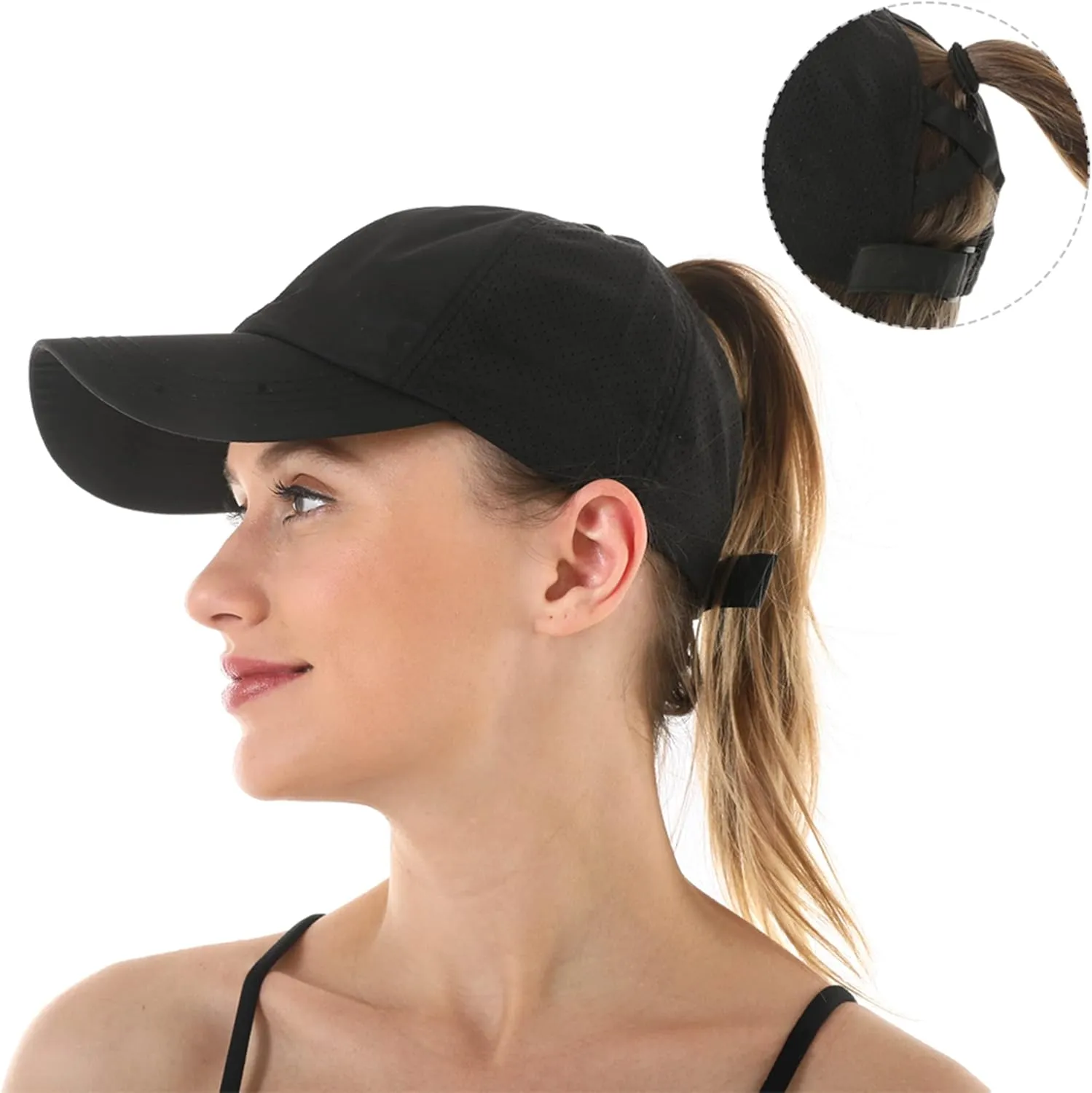 DOOVID Baseball Cap Women Summer Mesh Sports Cap Criss Cross Ponytail Baseball Hat