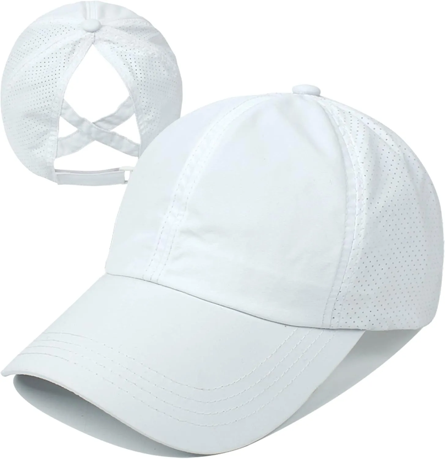 DOOVID Baseball Cap Women Summer Mesh Sports Cap Criss Cross Ponytail Baseball Hat