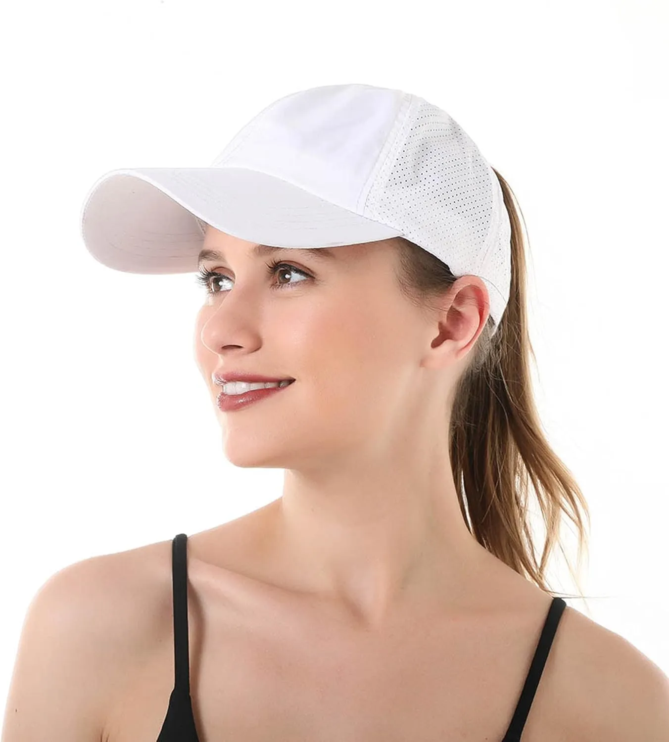 DOOVID Baseball Cap Women Summer Mesh Sports Cap Criss Cross Ponytail Baseball Hat