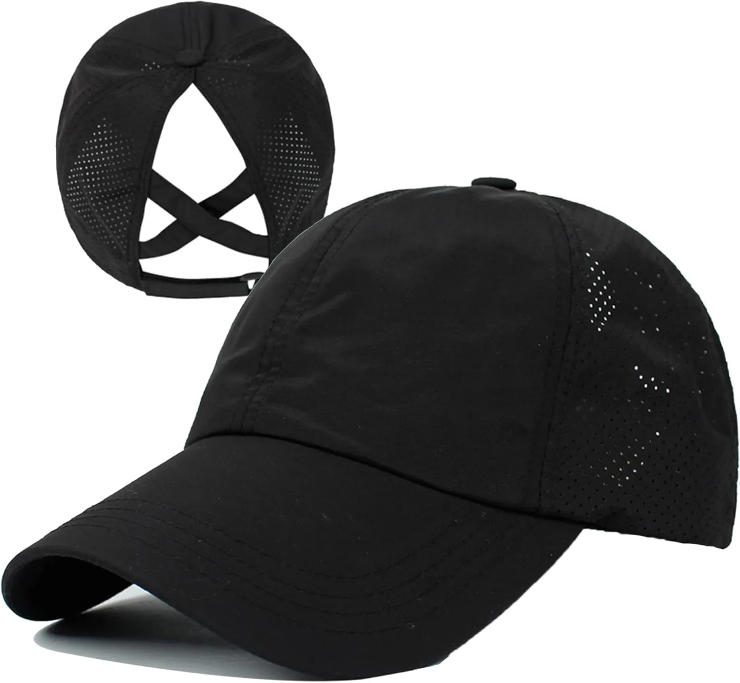 DOOVID Baseball Cap Women Summer Mesh Sports Cap Criss Cross Ponytail Baseball Hat