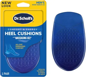 Dr. Scholl's Heel Cushions with Massaging Gel Advanced // All-Day Shock Absorption and Cushioning to Relieve Heel Discomfort