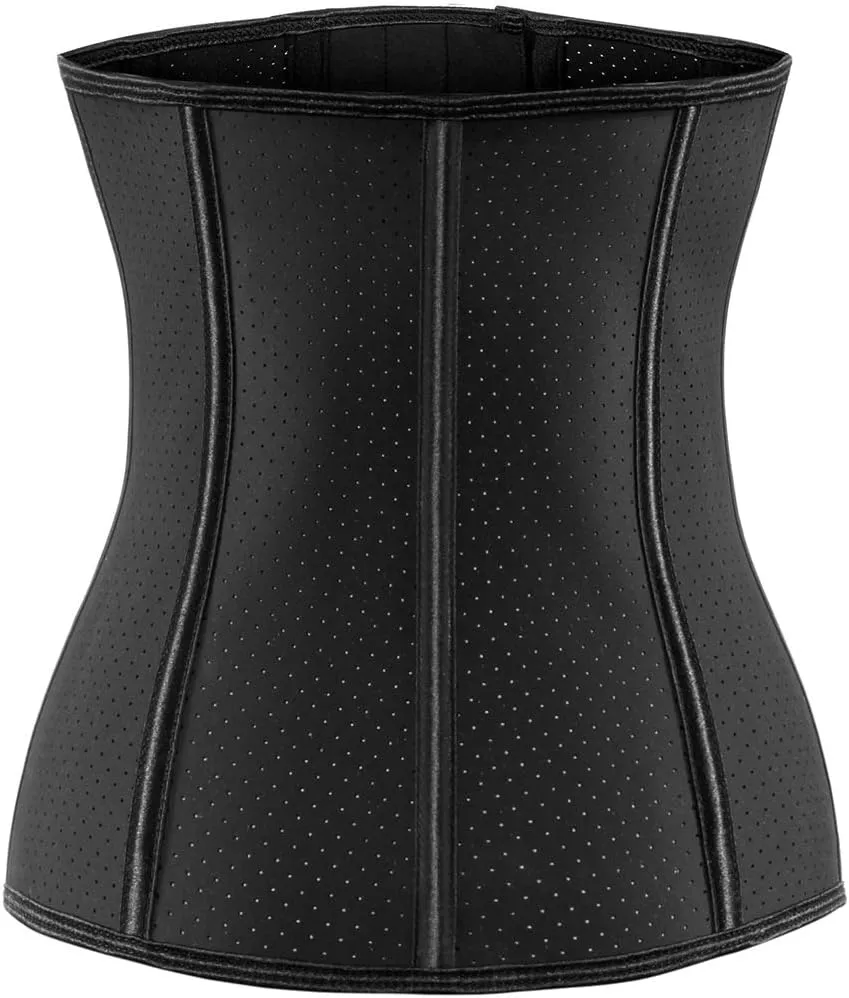 ECOWALSON Waist Trainer for Women Corset Cincher Body Shaper Girdle Trimmer with Steel Bones Extender