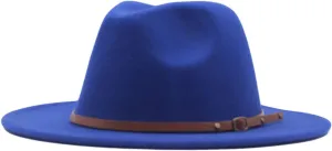 Fedora Buckle Wide Classic Hat Floppy Wool Panama Womens Hat Belt Baseball Caps Title Boxing Hats for Men