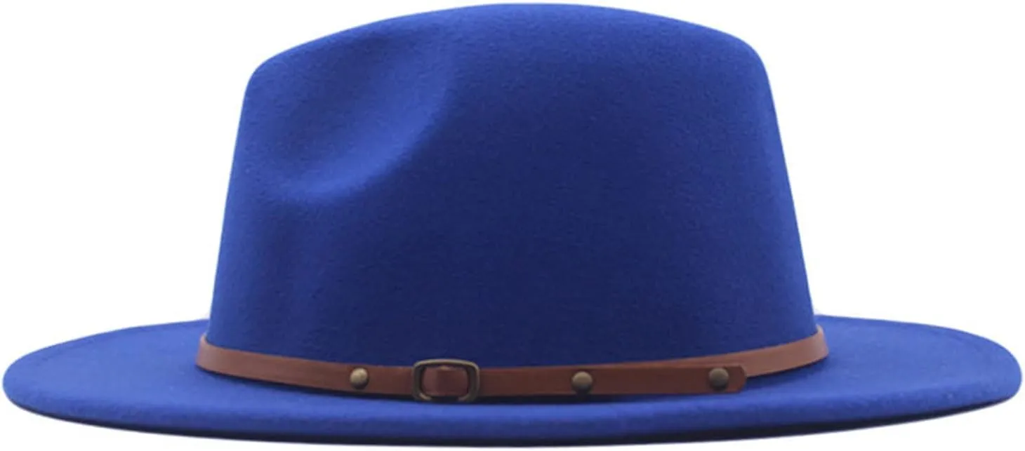Fedora Buckle Wide Classic Hat Floppy Wool Panama Womens Hat Belt Baseball Caps Title Boxing Hats for Men
