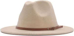 Fedora Buckle Wide Classic Hat Floppy Wool Panama Womens Hat Belt Baseball Caps Title Boxing Hats for Men