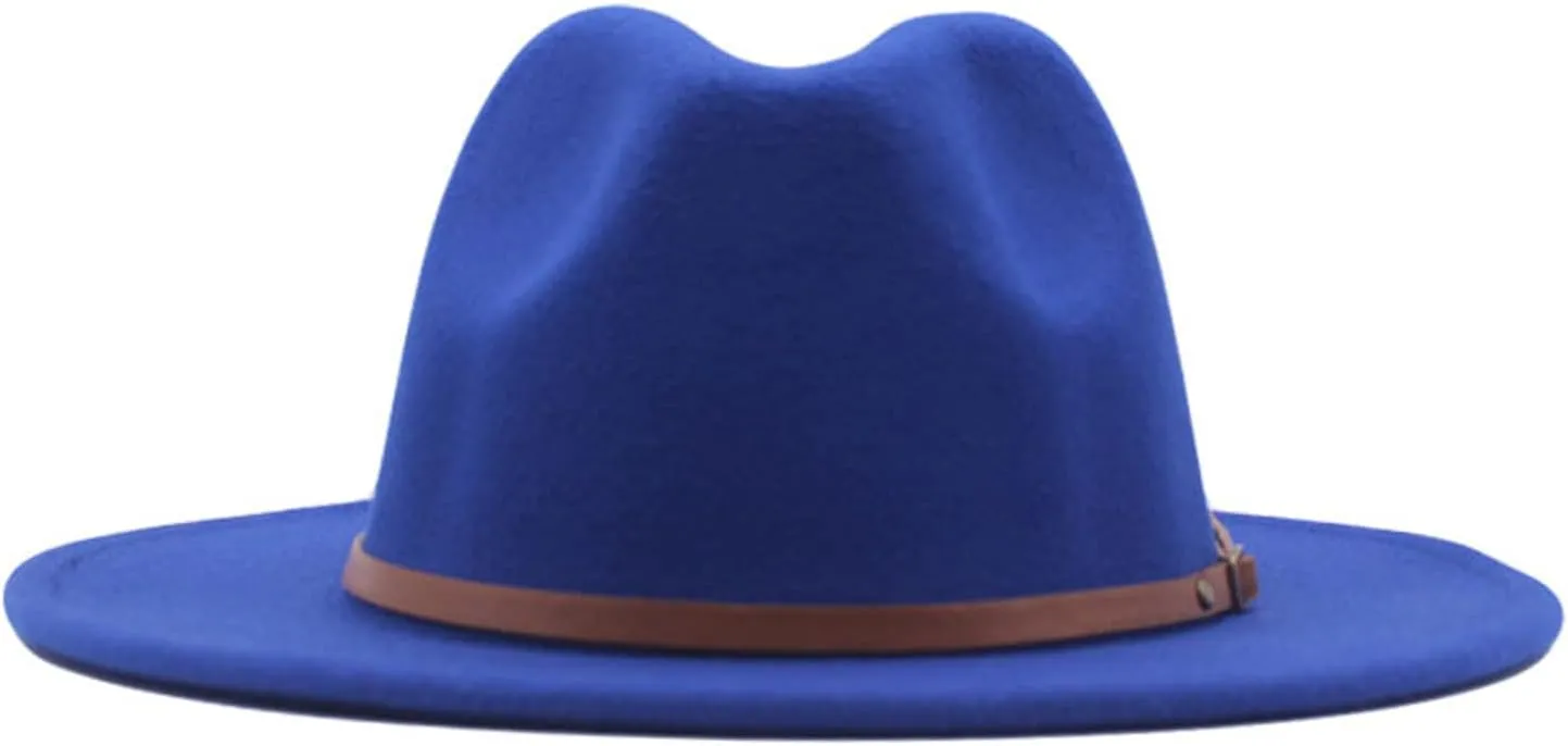 Fedora Buckle Wide Classic Hat Floppy Wool Panama Womens Hat Belt Baseball Caps Title Boxing Hats for Men