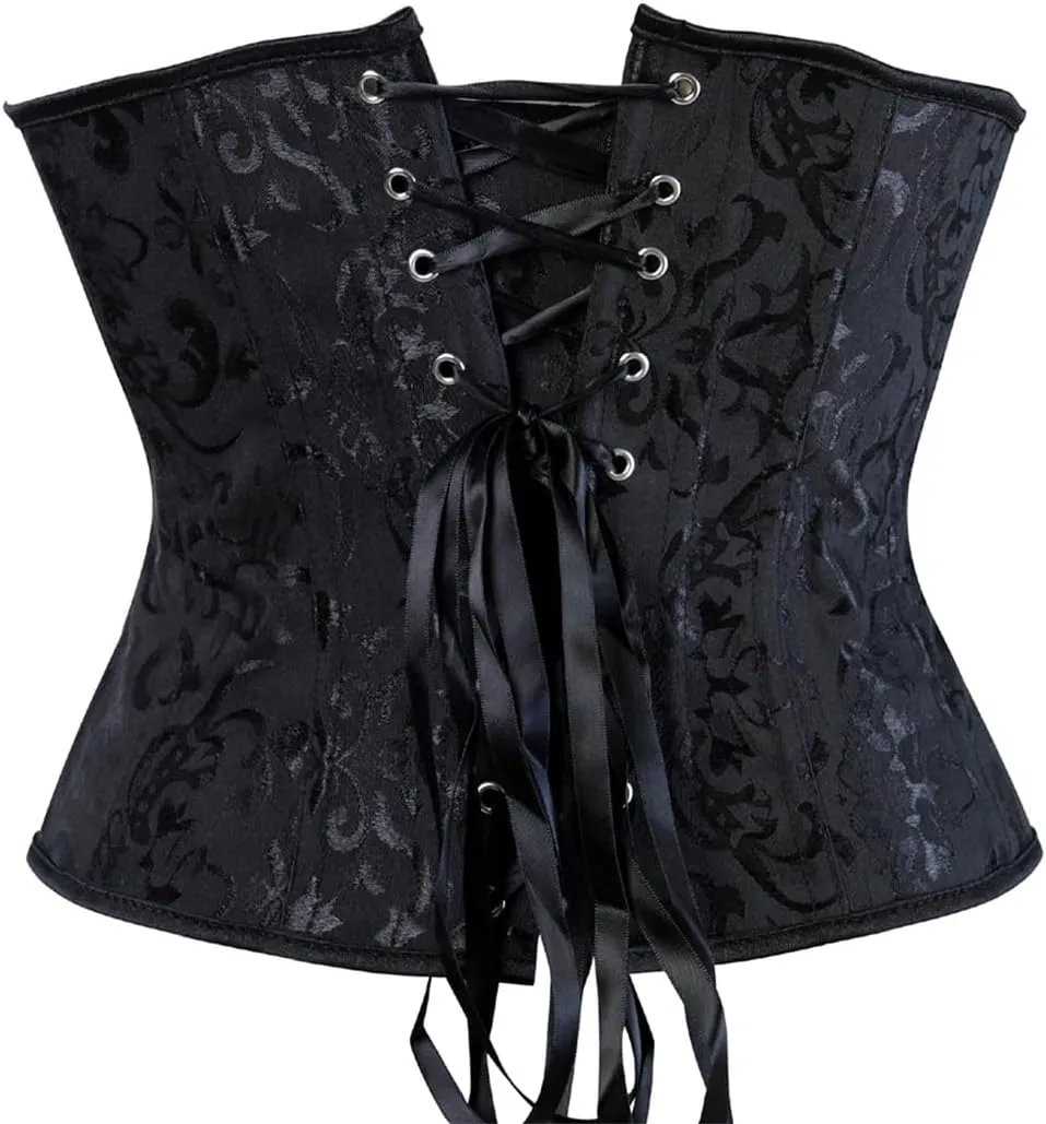 frawirshau Women's 9427 Lace Up Boned Underbust Waist Trainer Corset