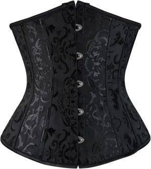 frawirshau Women's 9427 Lace Up Boned Underbust Waist Trainer Corset