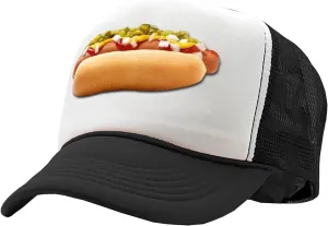 Gooder Tees - HOT Dog - Concession Truck Fair Carnival Snack - Vintage Retro Style Trucker Cap Hat