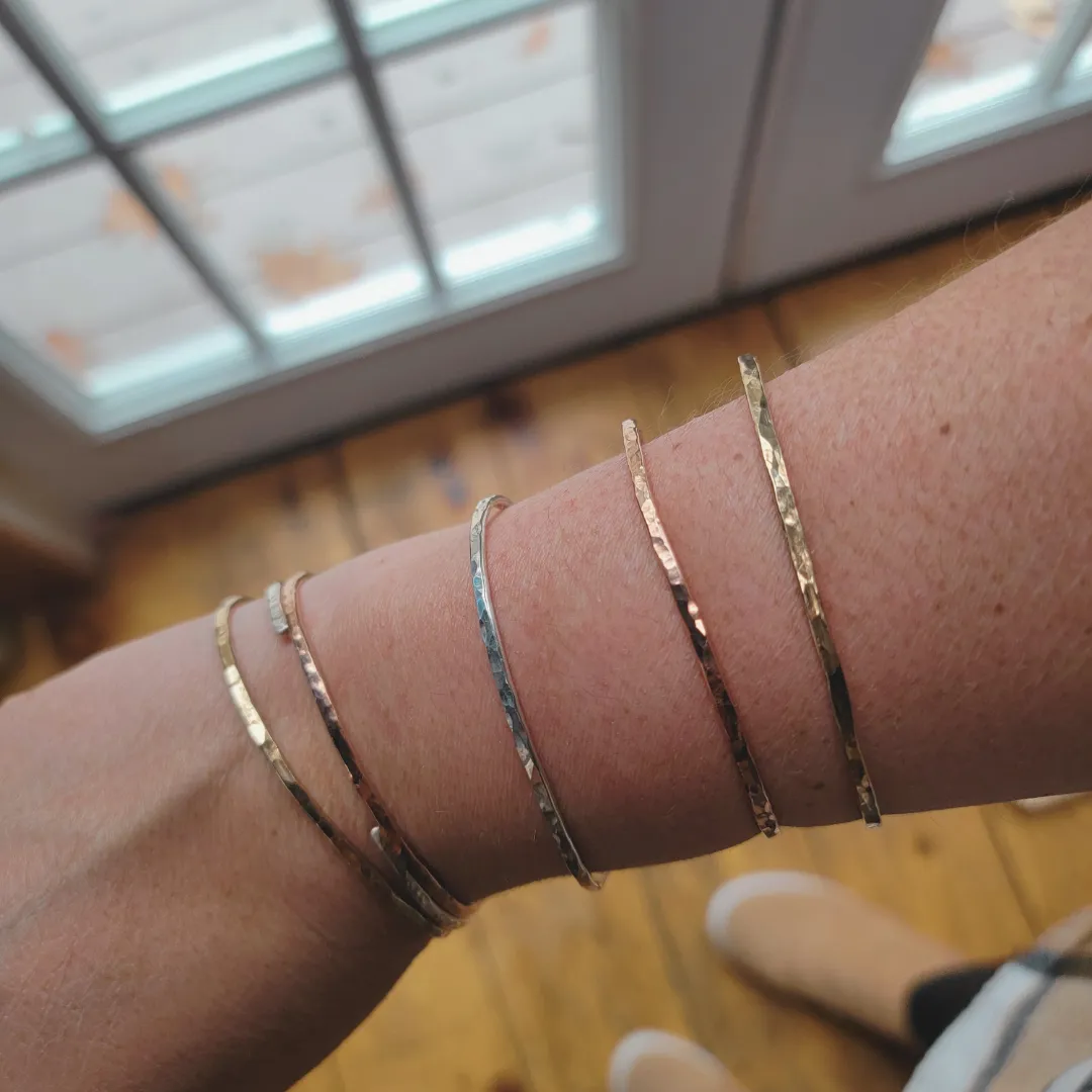 Hammered Silver Cuff