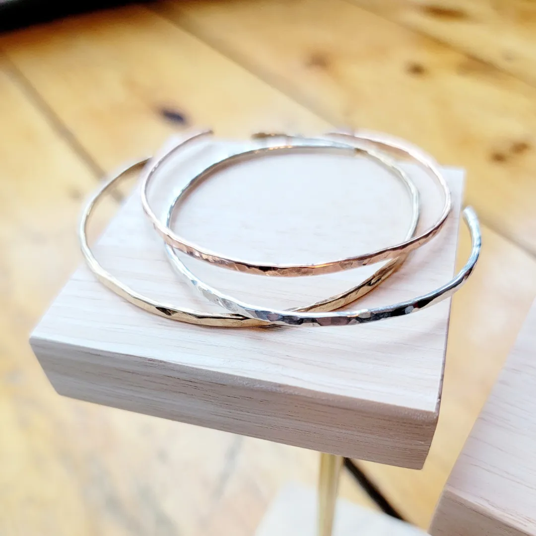 Hammered Silver Cuff