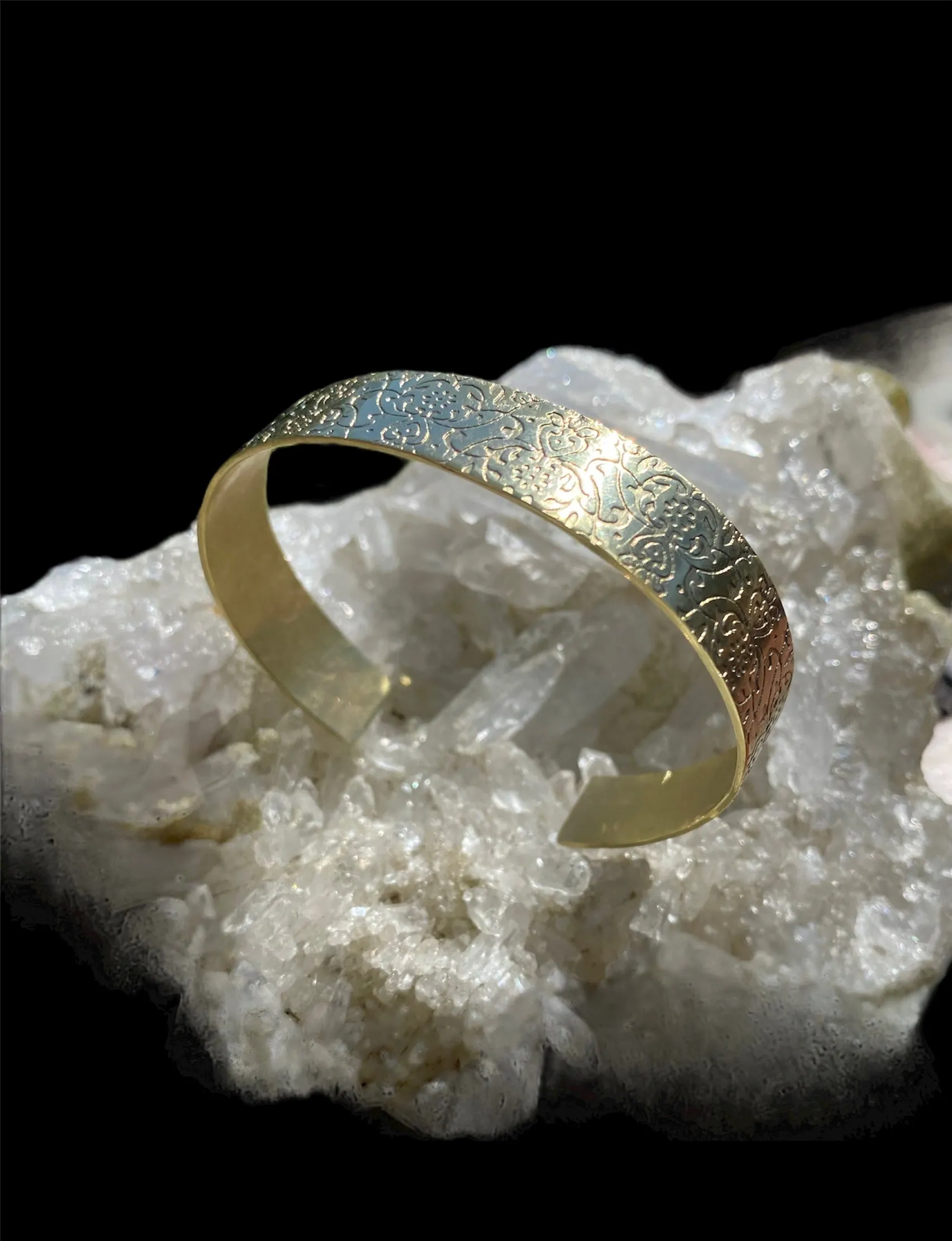 Handmade Textured Brass Cuff