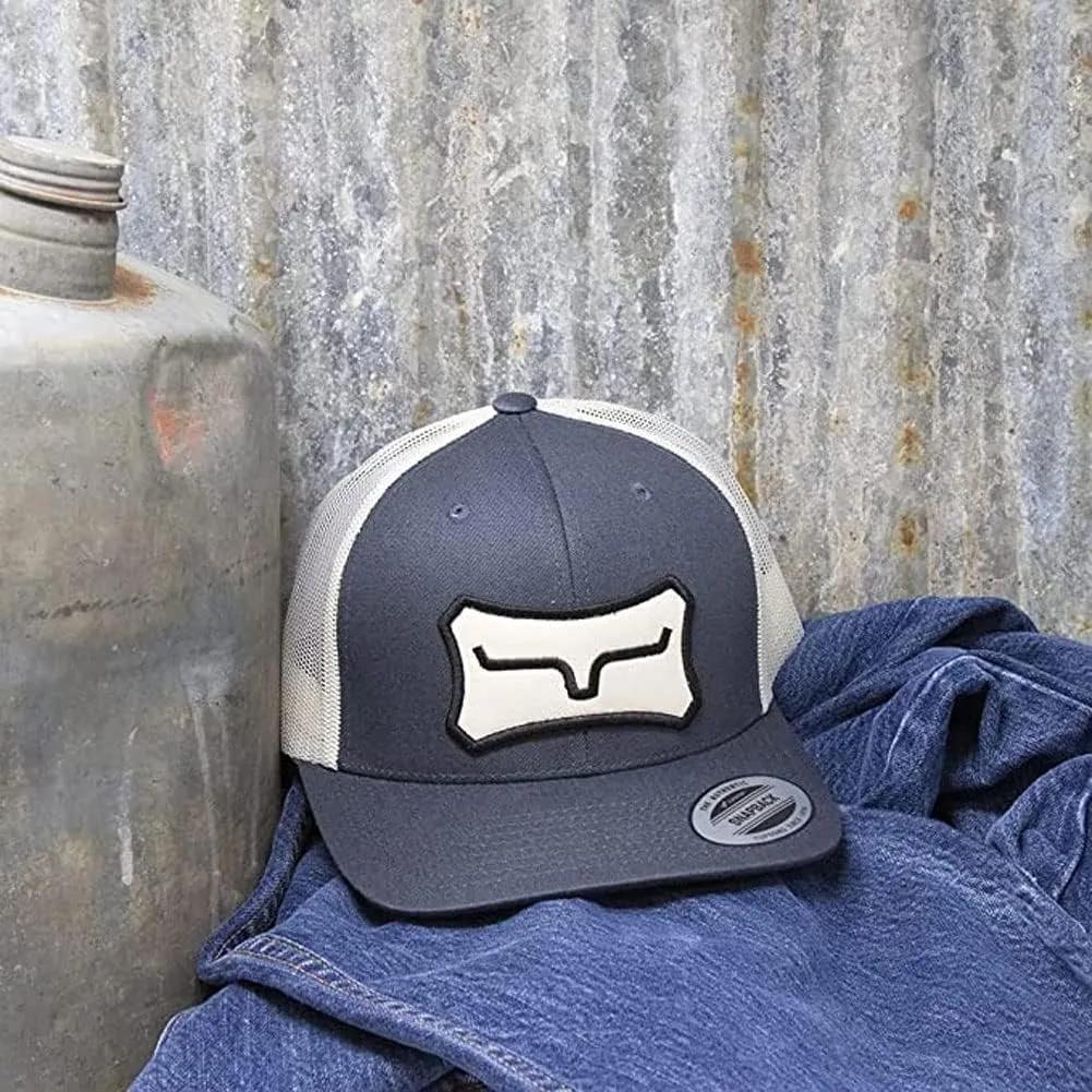 Kimes Ranch Men's Boneyard Trucker Adjustable Snapback Mid-Profile Logo Cap