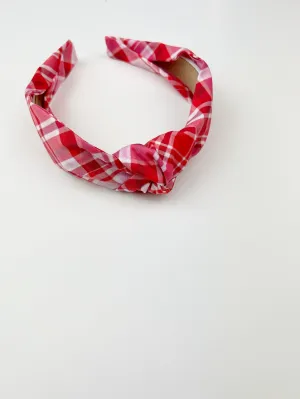 Knotted Headband | Sweetheart Plaid