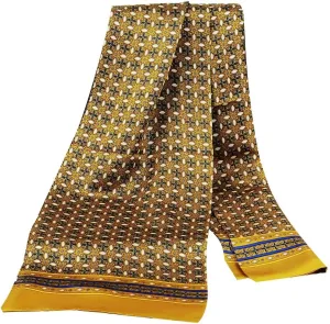 Lonxu Fashion Mens 100% Silk Long Scarf/Cravat Scarives Double Layer