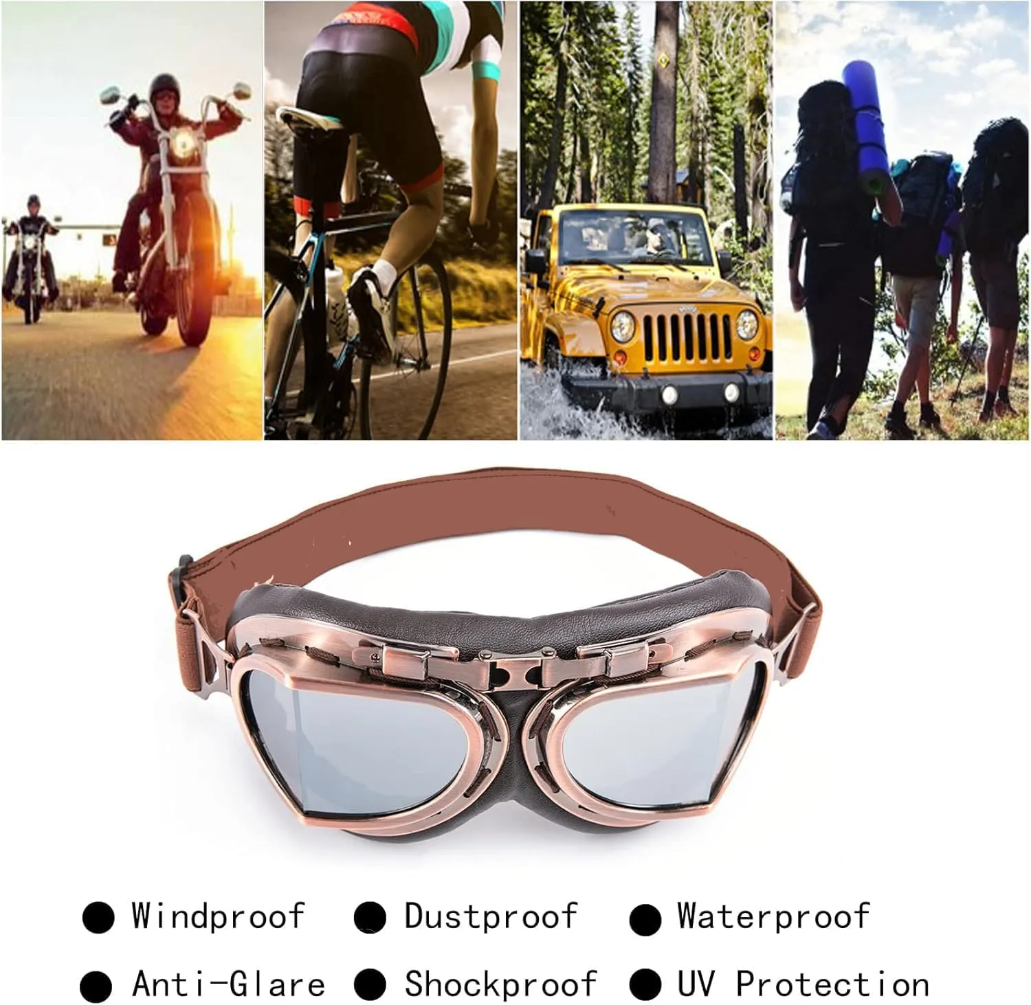 Motorcycle Half Helmet, DOT Approved Adult Men Women Retro Open Face Bike-Helmets, Bicycle/Skateboard Helmet for Adults, Bike, Skate, Scooter, Longboard Half Shell Helmet