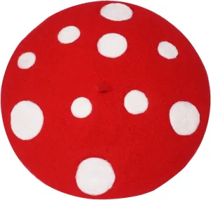 Mushroom Beret Women's Cute Lolita Kawaii Plant Cosplay Cap Vintage Painter Hat Sweet Girl Decor