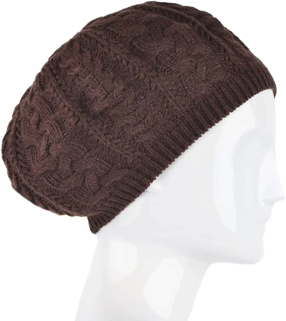 Nollia Soft Knit Solid Color Beanie, Chic, and Lightweight Crochet Knitted Style Beanie Hat for Women, One Size Slouchy Hat