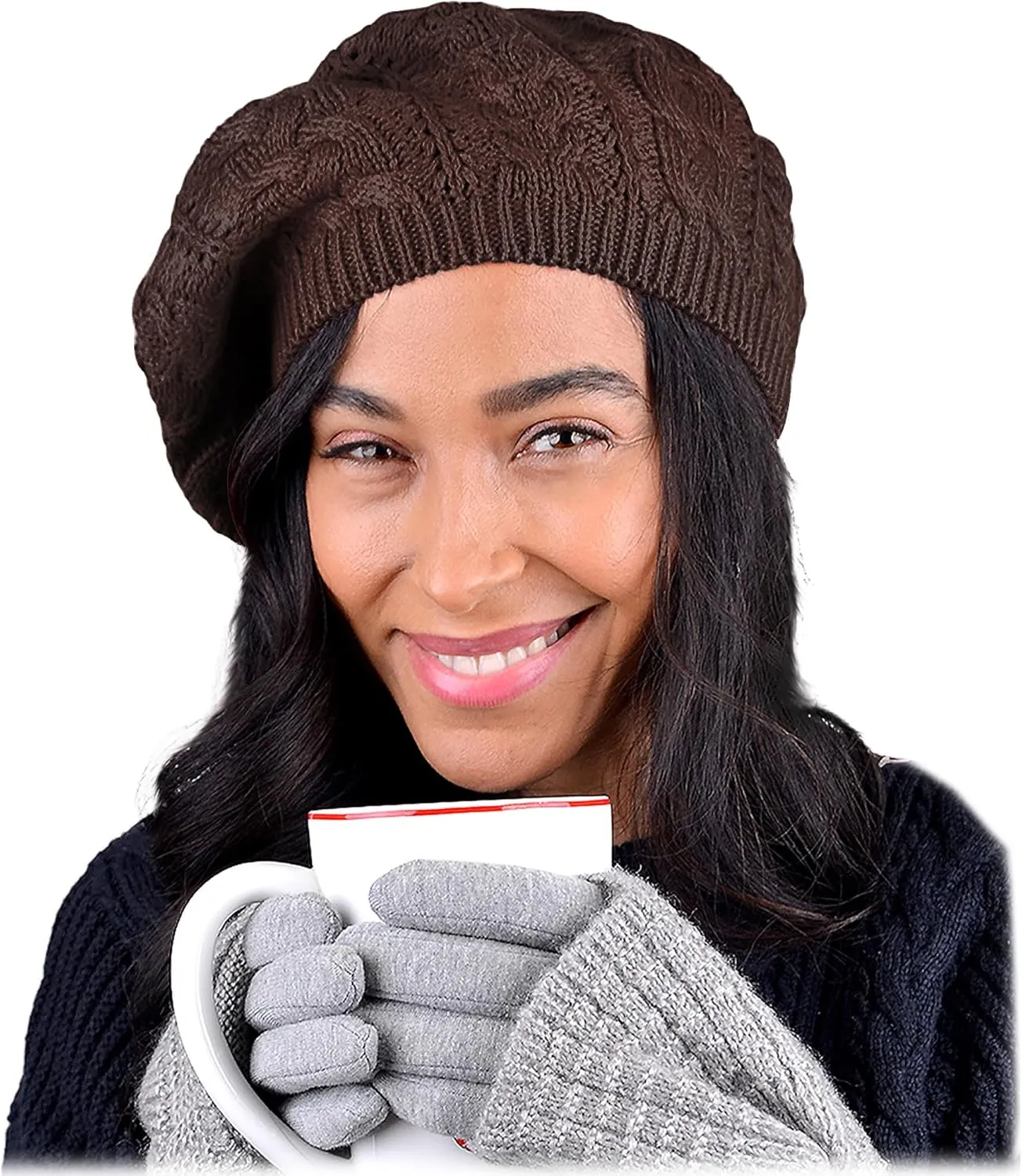Nollia Soft Knit Solid Color Beanie, Chic, and Lightweight Crochet Knitted Style Beanie Hat for Women, One Size Slouchy Hat