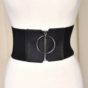 O My Ring Wide Zipper Belt
