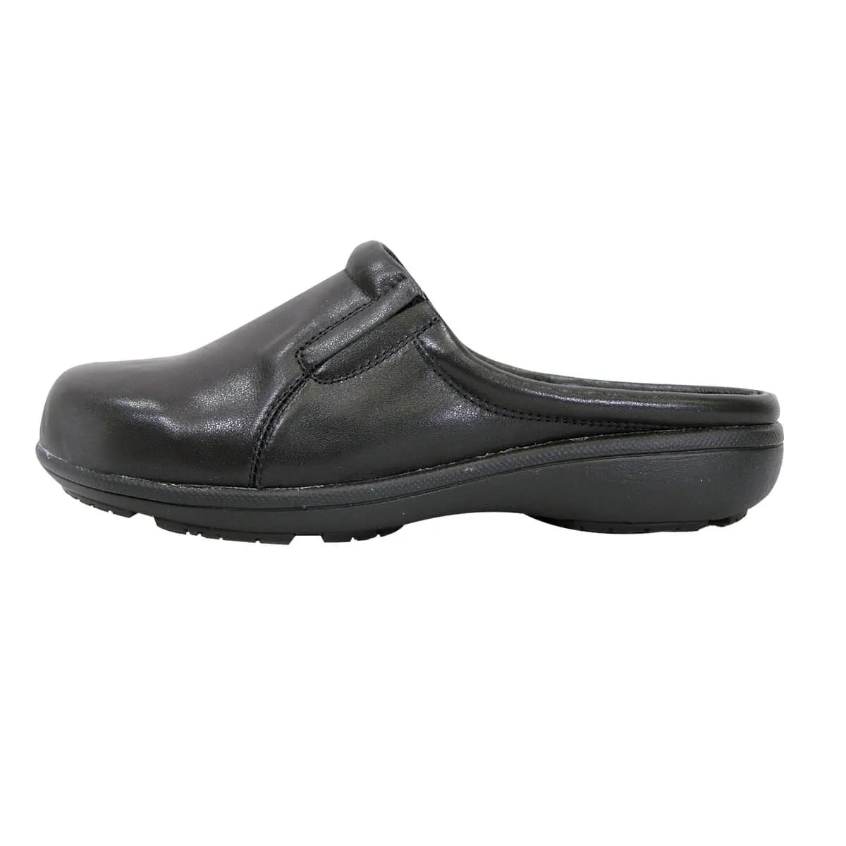 PEERAGE Mary Women's Wide Width Casual Leather Everyday Clogs