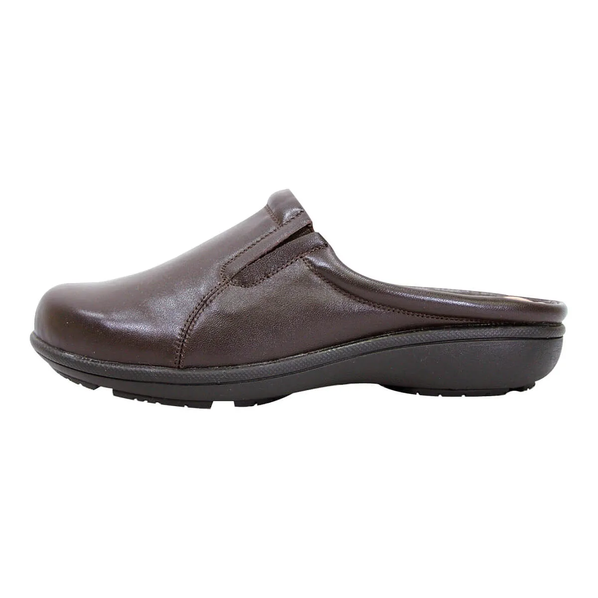 PEERAGE Mary Women's Wide Width Casual Leather Everyday Clogs