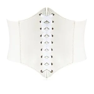 Plus Size White Corset Belt