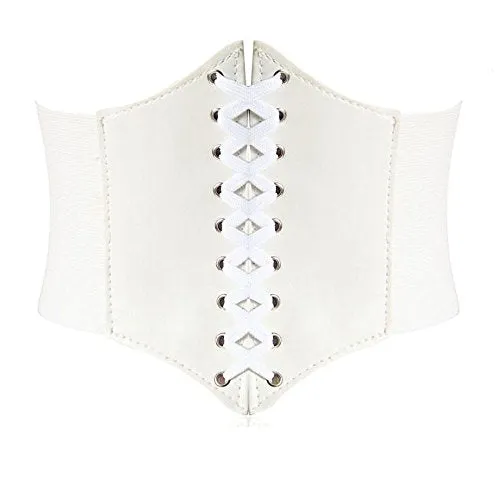 Plus Size White Corset Belt