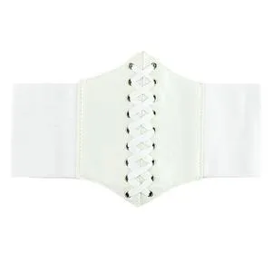 Plus Size White Corset Belt