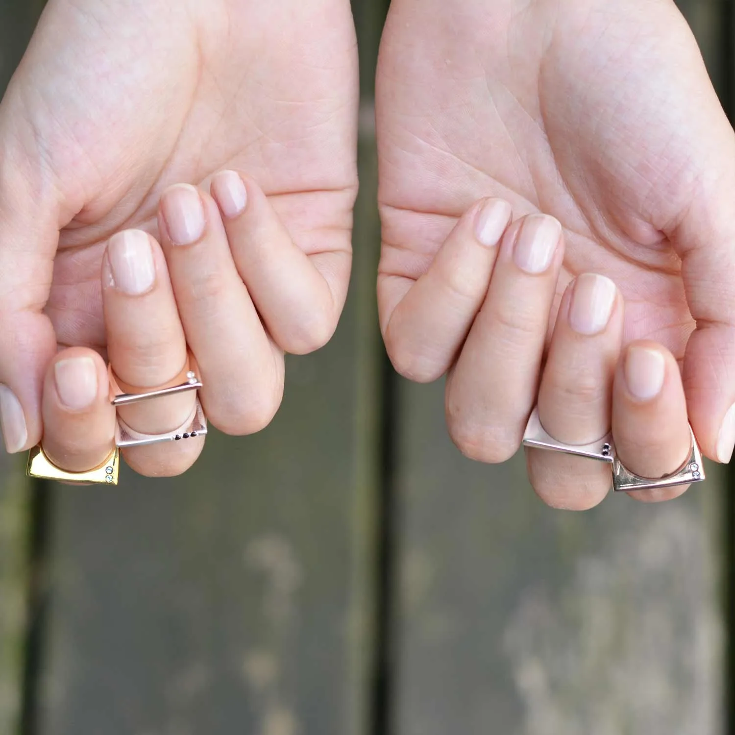 Rose Gold Minerva Bar Stacking Ring