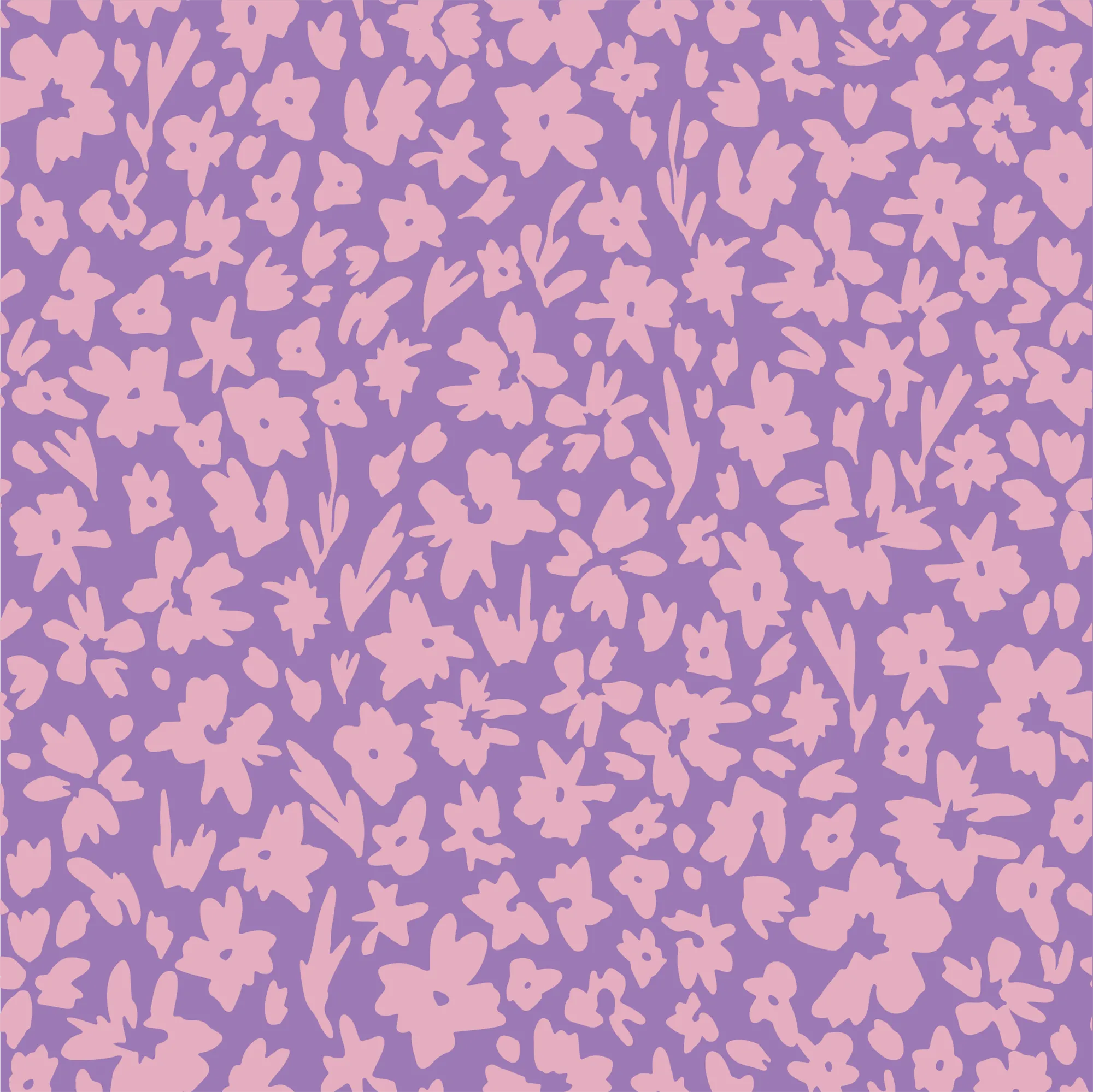 Round Brim - Sketched Floral Lilac