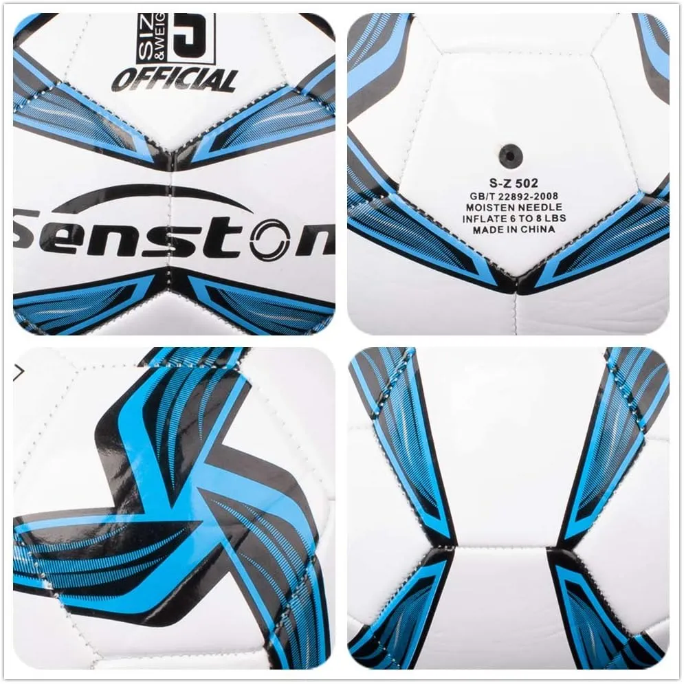 Senston Soccer Ball Size 4 & Size 5 with Pump - Official Match Football Soccer Ball for Adults