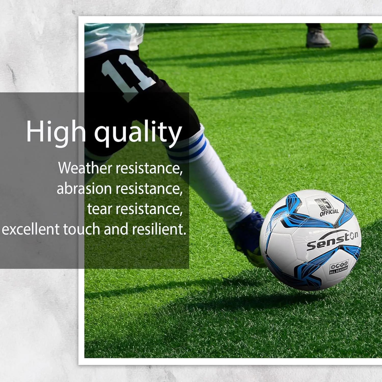Senston Soccer Ball Size 4 & Size 5 with Pump - Official Match Football Soccer Ball for Adults