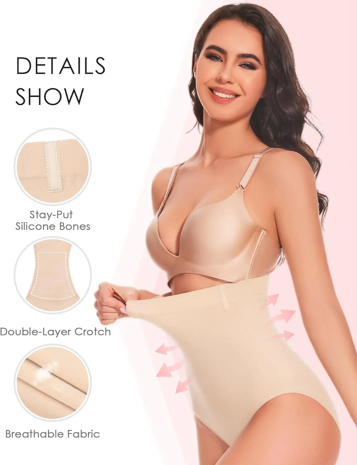 Shapewear Tummy Control Underwear - High Wasited Body Shaper Compression Control Briefs Girdle Panty for Women