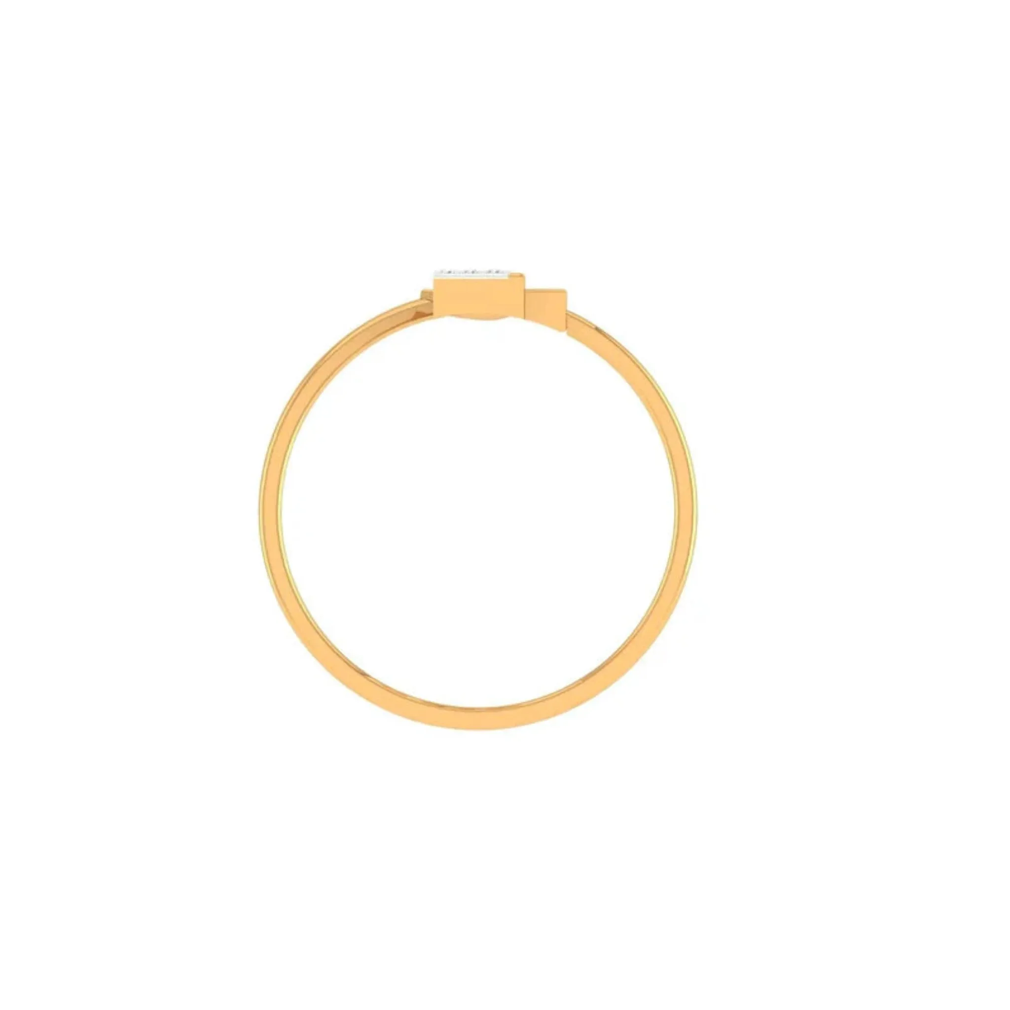 Silver Yellow Gold Adjustable Dual Interlock Square Artistic Minimalist Ring for Women