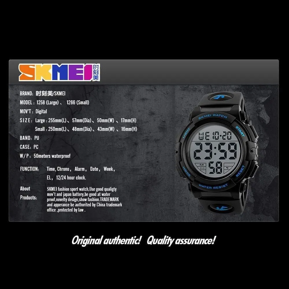 Skmei 1258 Original Digital Waterproof sport watch for Men