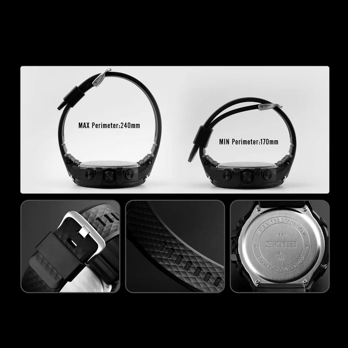Skmei 1441 Original large dial digital waterproof sport watch for Men