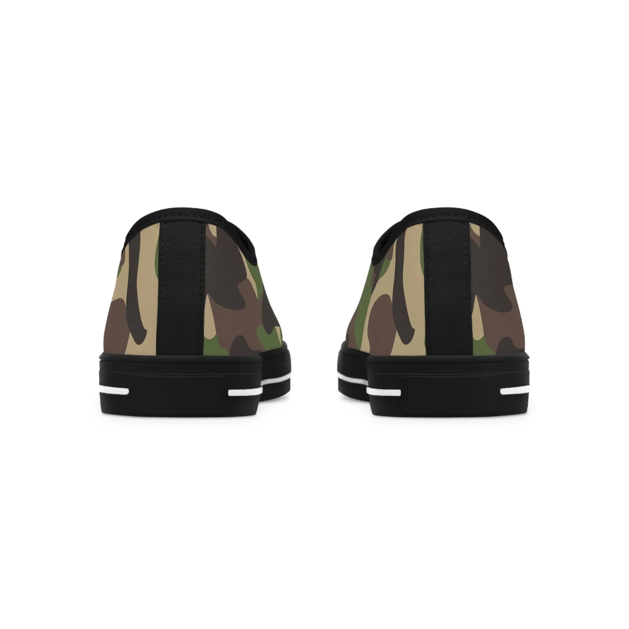 Traditional  Camo Black  Women's Low Top Sneakers